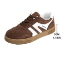 Faux Suede Brown Platform Sneakers Women Spring Non Slip Flat Heels Casual Walking Shoes Woman Thick Sole Vulcanize Shoes