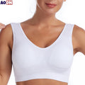 Women's Sports Bra S-7XL Plus Size Thin Non-underwire Bra Zero Bondage Women's Underwear Sports Yoga Wireless Vest Seamless Adjustable Brassiere