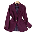 High Quality Ladies Blazer Jacket Women Solid Long Sleeve Business Work Wear Formal Coat Female Single Button Blazer Outerwear