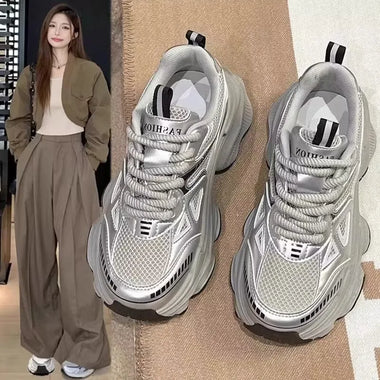 2026 New Fashion Platform Sneakers for Women Casual Non Slip Thick Sole Sports Shoes Woman Comfortable Casual Sports Shoes