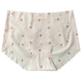Ice Silk Seamless Underwear Panties Ladies Summer Ultra-thin Briefs Strawberry Print Breathable Underpants Lingerie
