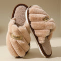 Winter Warm Plush Women Slippers Non Slip Soft Shoes Comfort Flat Heel Indoor Bedroom Couple's Slippers for Home Shoes