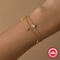 Jewelry Couple Party Bracelet CANNER 1PCS 925 Sterling Silver Ring Bracelet Jewelry for Women Chain Ring Bracelet Silver 925 Finger Bracelet Hand Chains