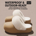 Waterproof Winter Warm Slippers Women Thick Platform EVA Clogs Fluffy Plush Silent Non-Slip Wear-Resistant Indoor Outdoor Shoes