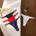Victoria Secret Women Shine Script Polka Dot Thong Very Sexy Underwear Lingerie Hot