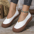 Top-Grain Soft Leather & Soft Sole, Anti-Slip & Wear-Resistant, Comfortable Flat Shallow Mouth Retro Casual Shoes