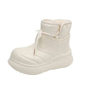 Boots Winter Warm Cotton Snow Booties Mid Calf Design Waterproof Non Slip Extra Fleece Lined Versatile Short Boots Ladies Footwear