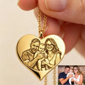 Custom Photo Laser Engraved Portrait Choker Necklace Personalized Pendant Jewelry Gift For Women Family Memory Keepsake Present