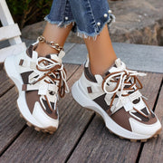 New Women Sneakers Mesh Breathable Platform Sneakers Women Casual Lace Up Outdoor Women Shoes Low Top Sneakers Zapatos De Mujer