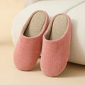 Elegant Plain Women's Winter Slippers Warm Soft Plush Non-Slip Comfortable Casual Indoor Outdoor Couple Shoes
