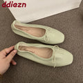 Women Ballet Flats Shallow Fashion Shallow Women Ballet Flats Dance Shoes Casual Female Soft Footwear Butterfly-Knot Ladies Flats Slip On Shoes
