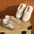 Men Women Fleece Lined House Shoes Winter Waterproof EVA Clogs Lightweight Warm Cozy Slip-on Sandals