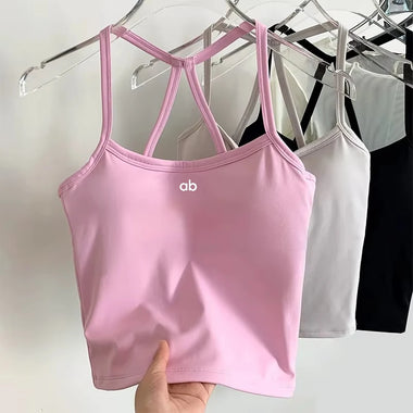 Yoga Fitness Bras Fitness Top Vest Skin Friendly Pilates Top Beautiful Back Design Suspension Women's Slim Fit Nude Sports Bra