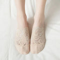Women Slippers Non-slip New Women Socks Slippers Non-slip Breathable Cute Lace Invisible Socks Sexy Non-slip Cool Thin Socks Fashion Black Boat Socks