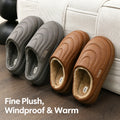 Winter Warm Plush Slippers Waterproof Non - Slip Thick Fur Indoor Outdoor Home Shoes Cozy Cold Weather Footwear for Men Women