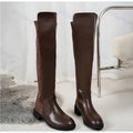 Woman Knee-high Boots New 2025 Autumn British Comfortable Non Slip Woman Long Boots Vintage Large Size Women's Boots Botas Mujer