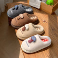 Cute Mushroom Plush Slippers Women Men Winter Warm Thick Sole House Shoes Indoor Fuzzy Non-Slip Comfortable Couple Footwear