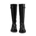 2025 Fashion Women  High boots Round Toe Thick Heels  Zipper Belt Buckle Plus Size 46 47 48 Leisure Daily Shoes riding boots