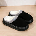 Cotton Mules Slippers for Women Home Winter Plush Casual Platform Shoes Ladies Thick Sole Warm Fuzzy Fur Slides Unisex Soft Warm