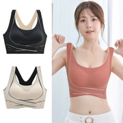 Sports bra Latex front cross side buckle Adjustable breathable Non steel ring Yoga sports Soft Beauty back bra Women Tank top