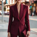 Women Shawl Lapel Single Breasted Blazer Solid Slim Fit Long Sleeve Formal Office Business Suit Jacket Vestidos