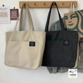 Canvas Bags for Woman Tote Bag, Large Capacity Shoulder Bag for Women Student, Soft Handbag with Zipper Closure Multiple Pockets