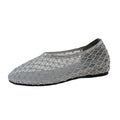 In Summer, Wear Round Toe, Straight Buckles, Casual and Comfortable, Women's Flats, Cut-out Mary Jane Single Shoes,fishnet Shoes