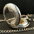 Vintage Ladies Men's Pendant Necklace Pocket Watch Classic Mechanical Pocket Watch Antique Skeleton Retro Hand Wind Fob Watches