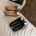Women Loafers Ballet Flats Women Ballet Flats Round Toe Soft Leather Slip‑On Flat Shoes Ladies Cute Sweet Daily Casual Dating Dress Ballerina Loafers Shoes