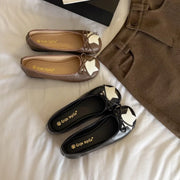 Women Loafers Ballet Flats Women Ballet Flats Round Toe Soft Leather Slip‑On Flat Shoes Ladies Cute Sweet Daily Casual Dating Dress Ballerina Loafers Shoes
