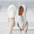 Women Loafers Flats Genuine Leather AIYUQI Loafers Women 2026 New Spring Round Toe One Foot Slip-on Shoes Women Genuine Leather Soft Flats Shoes Women