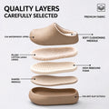 New Winter Waterproof Warm Cotton Slippers Women Men Thick Sole Indoor House Shoes Non-Slip EVA Plush Fuzzy Couple Footwear
