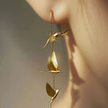 Personalized Retro Swallow Tassel Long Earrings For Women Temperament Gold Bird Earrrings Office Party Jewelry Accessory Gift