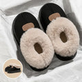 Fleece Lined Ankle-High Winter House Slippers for Men Women, Warm Lightweight Thick EVA Sole Indoor & Outdoor Shoes