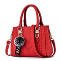 Embroidery Messenger Bags Women Leather Handbags Bags for Women Sac a Main Ladies hair ball Hand Bag