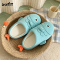 XIXITIAO Women's Cartoon Indoor Slippers Autumn Winter Fashion Festive Cute Red Carp Light Home Closed-toe Flats Anti-slip Shoes