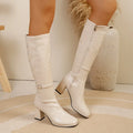 Women's Boots Stacking Knee-length Vintage High-heeled Women's Fashion Boots