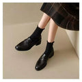 Ladies Vintage Penny Loafers Slip On Low Block Heel Dress Shoes Classic Round Toe Casual Office Work Comfy Flats Spring Footwear