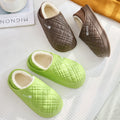Cute Bear Waterproof Eva Winter Indoor Slippers Women 2026 New Thick Bottom Warm Plush Home Slippers Couple Comfort House Slides