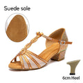 SWDZM Girls Latin Dance Shoes Tango Ballroom Shoes Ladies Girls Salsa Sandals Soft Sole Dancing Shoes for Women Dance Shoes
