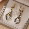 1pcs Vintage Chic Openwork Teardrop Shaped Earrings Perfect Jewelry Accessories Women’s Everyday Formal Occasions