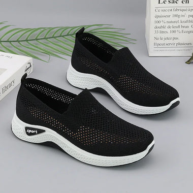 Shoes Women's 2026 Spring New Foreign Trade Women's Shoes Casual Mother Shoes Socks Net Shoes Soft-Soled Sports Shoes Women