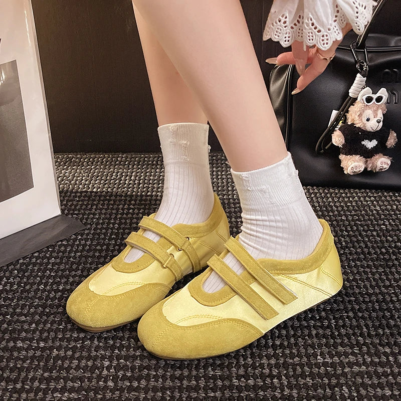 Flats Women's Sports Shoes Fashion Sneakers Casual Shallow Loafers Shoes 2025 Summer Walking Ballet Trend Zapatillas De Mujer