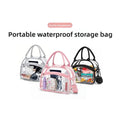 Clear Makeup Bag Transparent PVC Small Crossbody Bag Detachable Shoulder Strap Zipper Organizer for Stadium Concert Travel Women