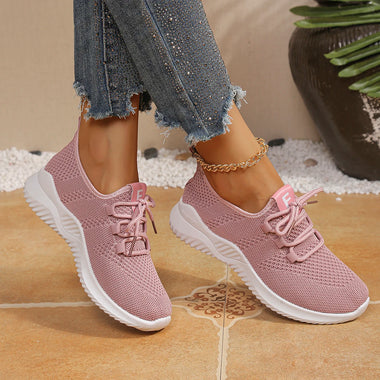 2026 Women's Shoes Breathable Mesh Sneakers Lightweight Non-slip Lace-up Running Shoes for Walking Jogging Gym Daily Wear