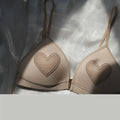 Women Hot Sale French Sexy Red Lingerie Set Wireless Front Buckle Embroidery Thin Triangle Cup Zodiac Year Bra and Panty 32-38AB