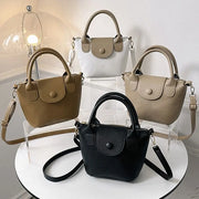 Women's Shoulder Messenger Bag  PU Leather Plain Pleated Bag Bucket Bag Tote Bags Casual Plain Handbag Crossbody Bag