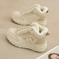 Retro Cotton Shoes, Warm in Winter, Thick Soles, Heightening and Velvet, Versatile Fashion casual Sneakers Zapatos De Mujer