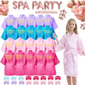 6-14Set Spa Party Robes for Girls Spa Robes Gowns Kids Birthday Party Favors Sleepover Kimono Robe Slumber Pyjama Party Favor