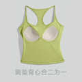 U Neck High Elastic Sports Bra Women Shockproof Gather Backless Vest for Workout Yoga Fitness Vest Sports Bras for Multiple Uses